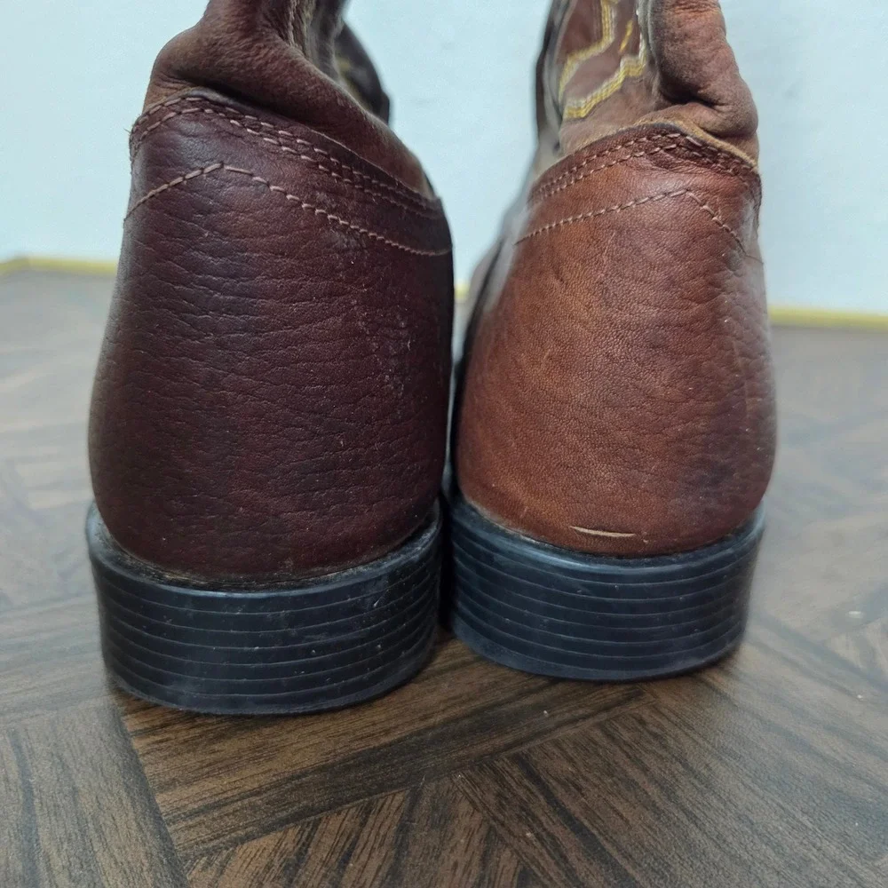 Old West Youth Leather Western Boots Roper‎ Round Toe Size 5